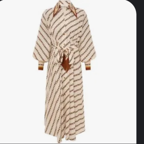 Zimmermann Women's Tuck Midi-Shirtdress with Chain - Picture 2 of 5